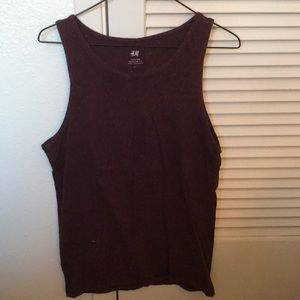 💜3/$25 Burgundy boyfriend tank top size small